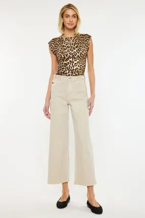 KanCan Taupe Cropped Wide Leg Jean (KC70073TP)