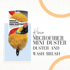 Kenco Premium Microfiber Mini Duster - Duster and Wash Brush | Dusting for Car | Microfiber Wet & Dry Use Duster