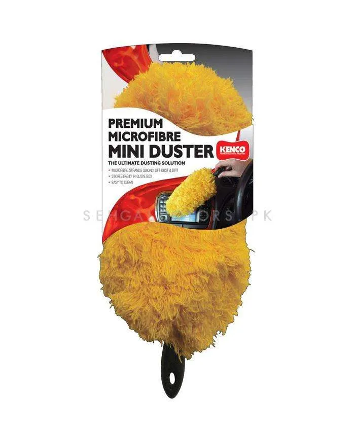 Kenco Premium Microfiber Mini Duster - Duster and Wash Brush | Dusting for Car | Microfiber Wet & Dry Use Duster