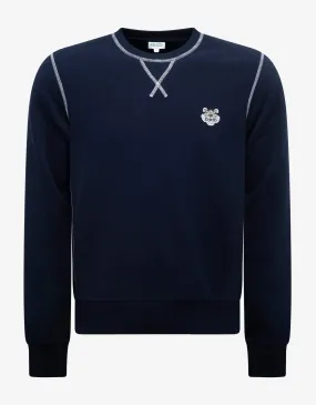 Kenzo Navy Blue Tiger Crest Sweatshirt
