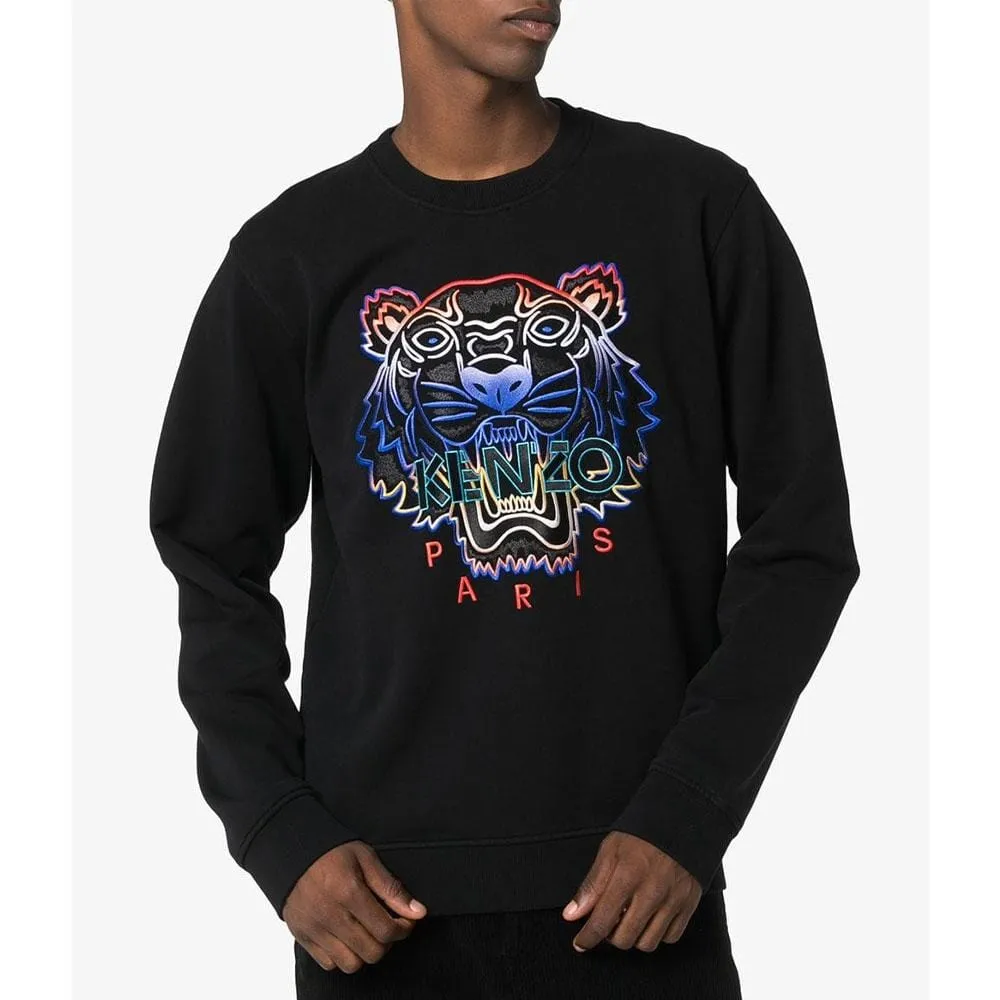 Kenzo Tiger Logo-Embroidered Sweatshirt "Black"