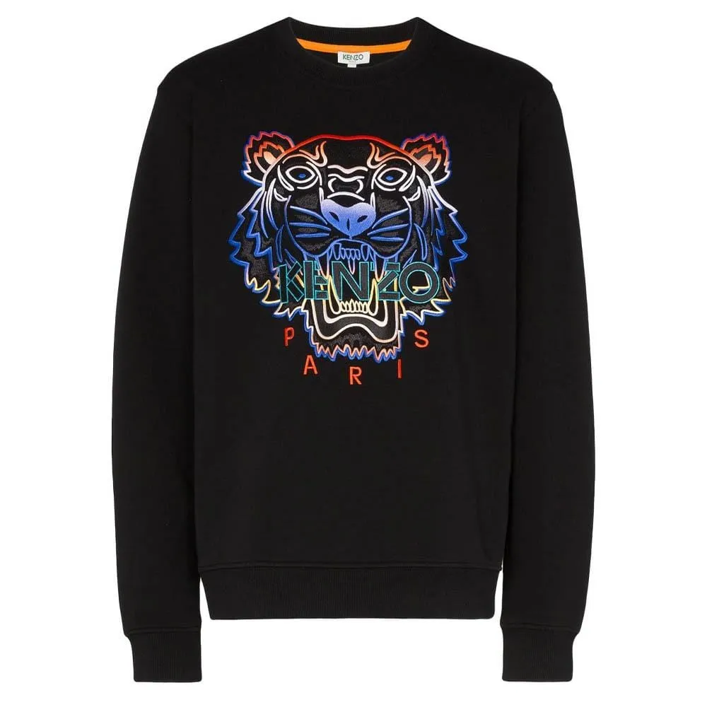 Kenzo Tiger Logo-Embroidered Sweatshirt "Black"