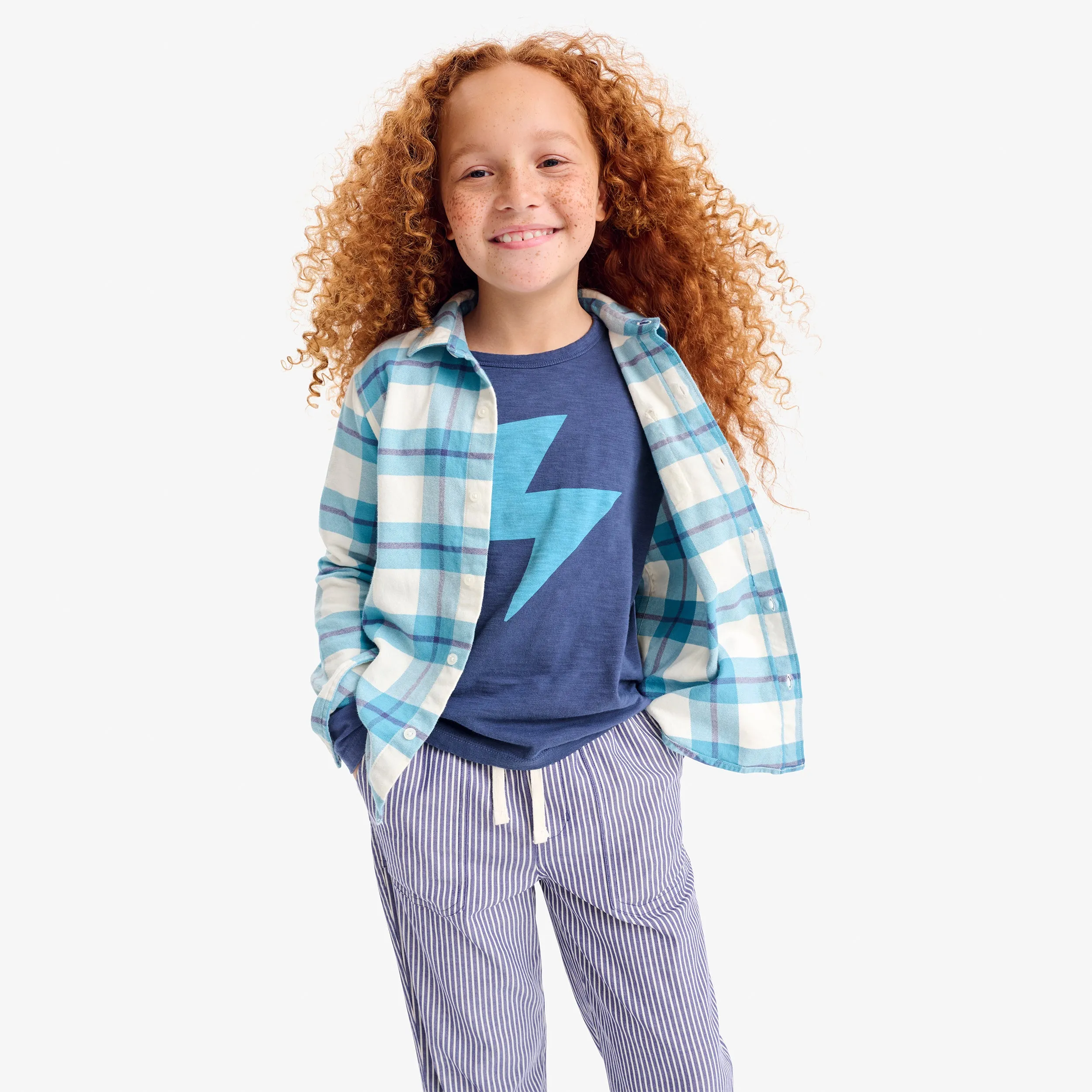 Kids stretch chino pocket pant in boardwalk stripe