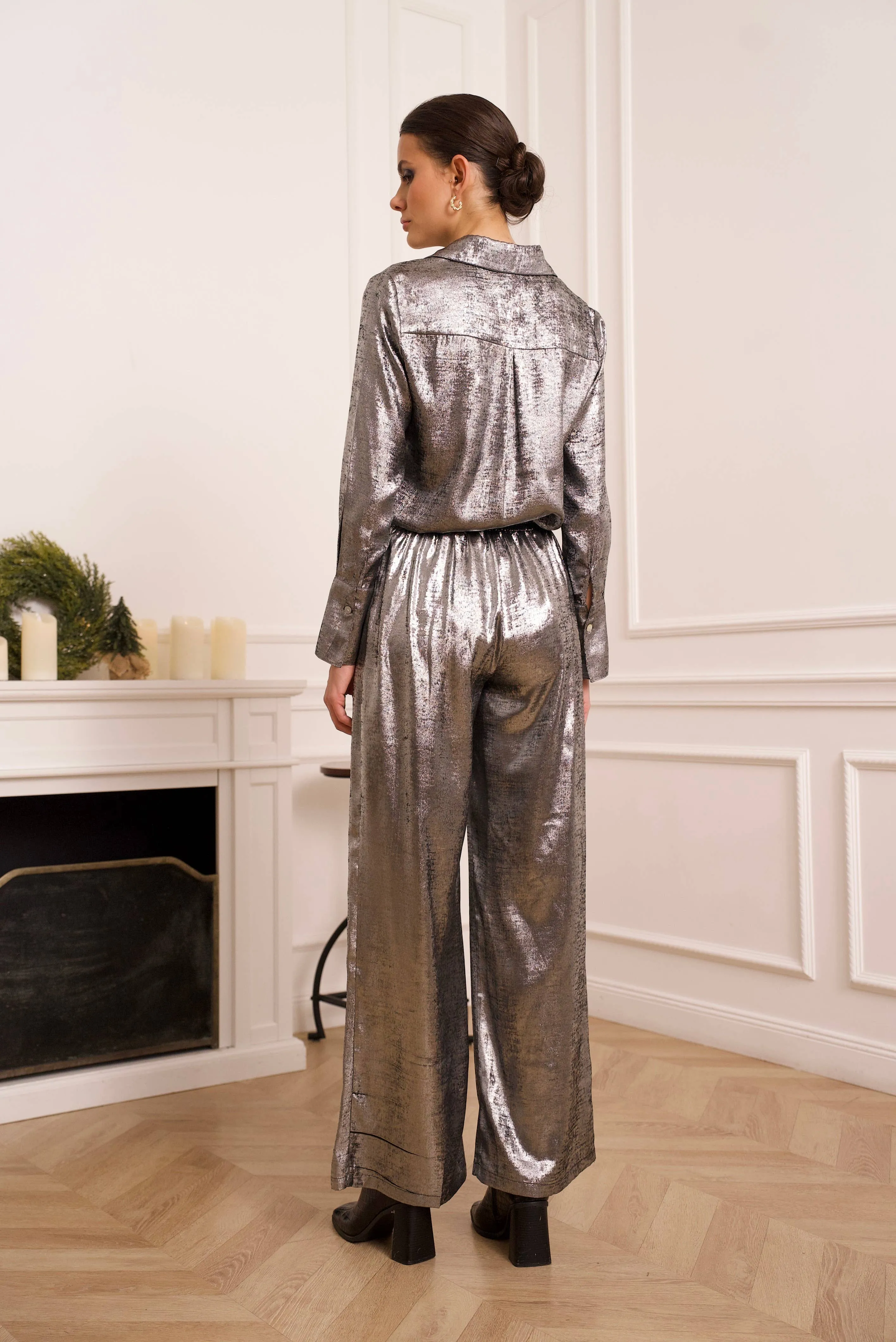 Léa Silver Metallic Shirt