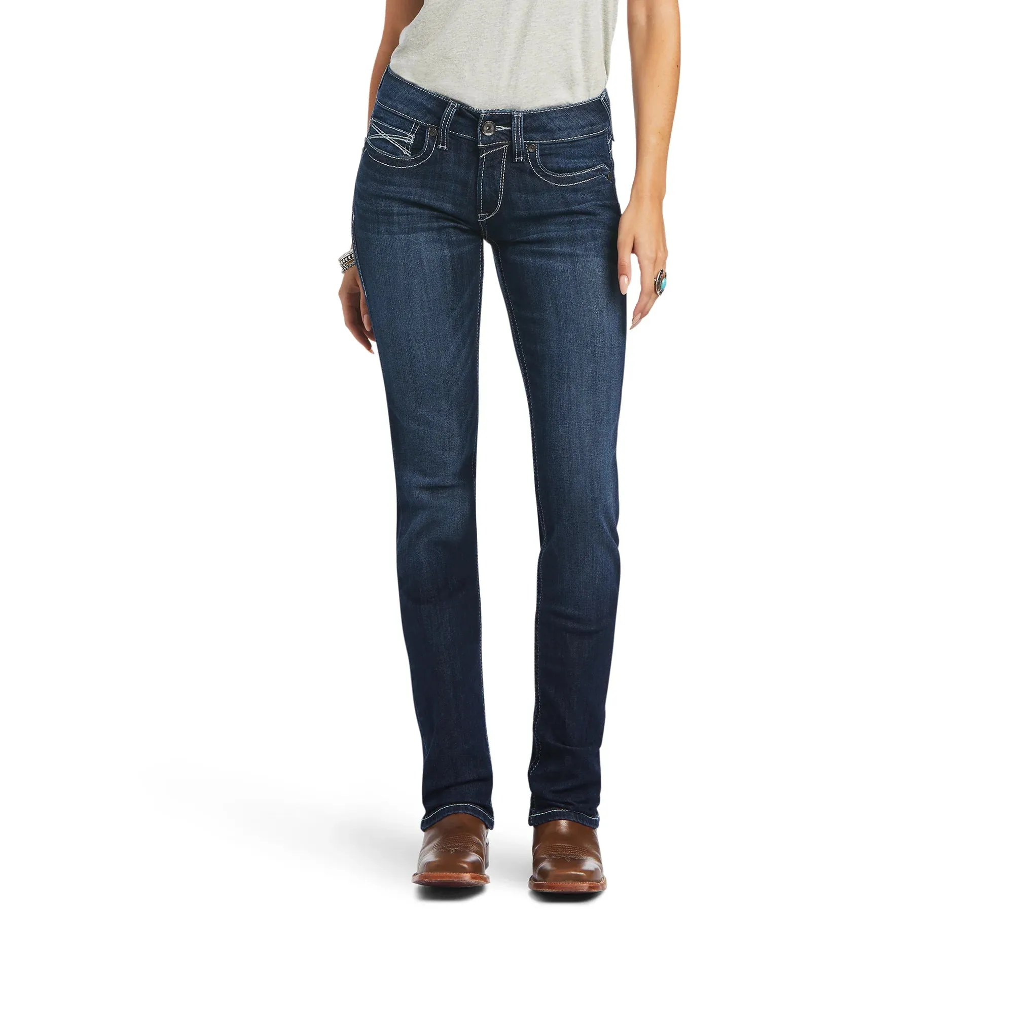LADIES ARIAT R.E.A.L MID RISE STRIAGHT LEG CLARISSA JEAN