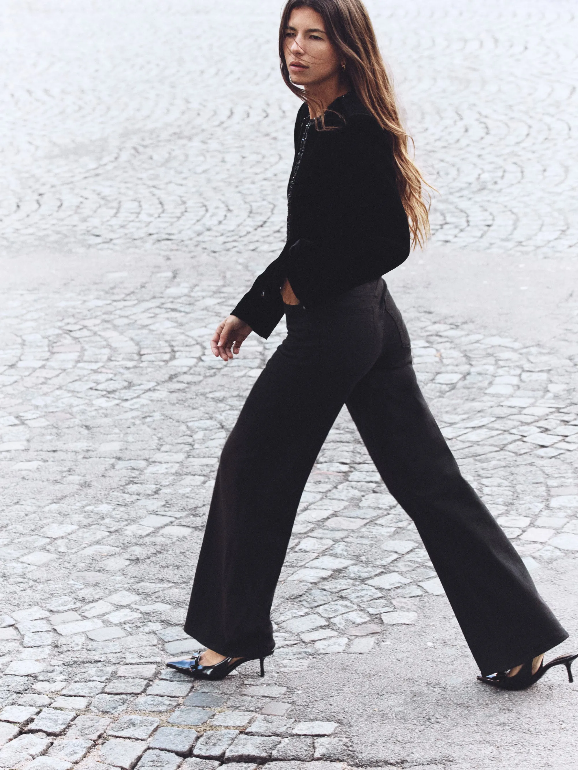 Le Slim Palazzo Long -- Black