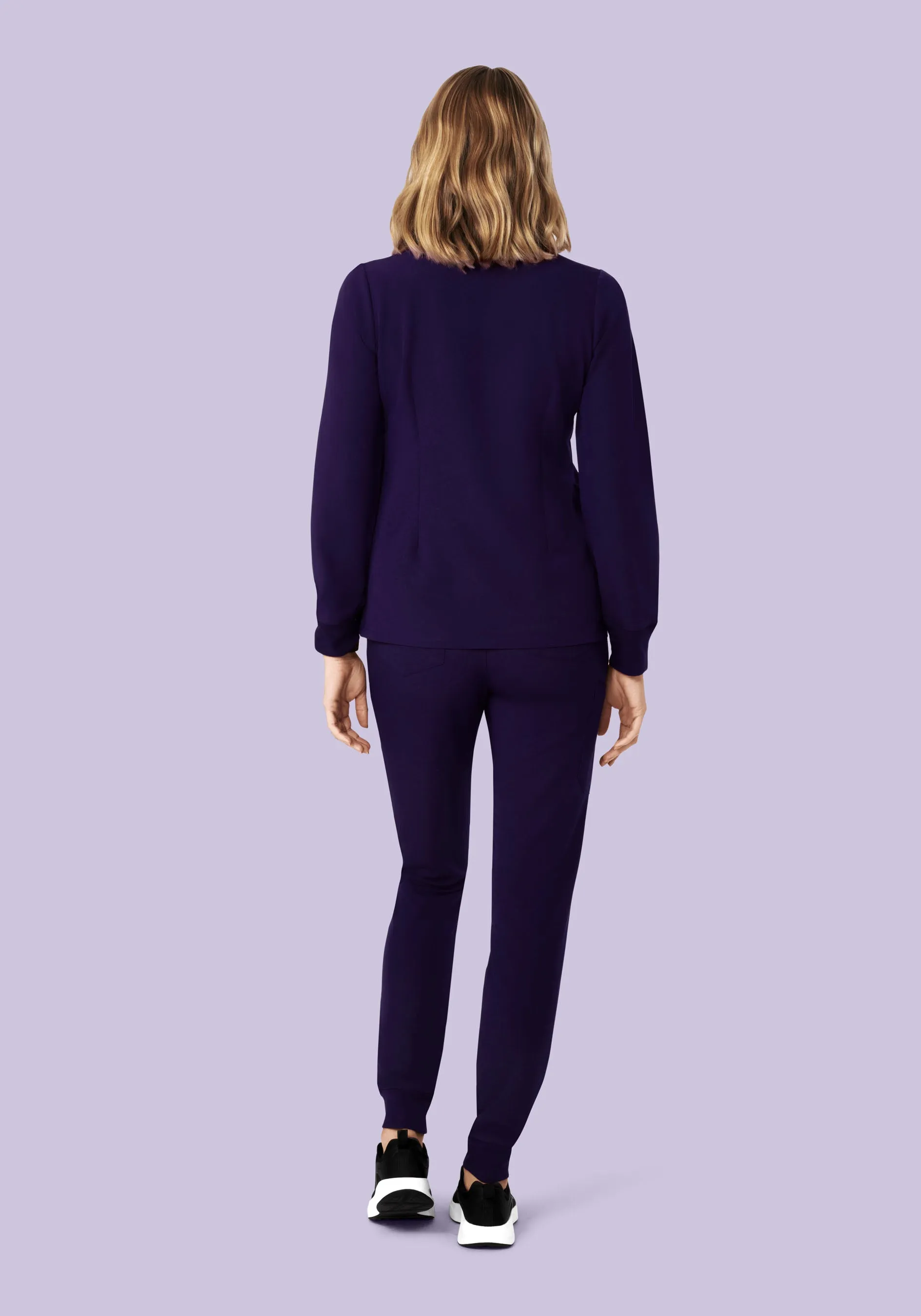 Long Sleeve 6 Pocket Top Eggplant