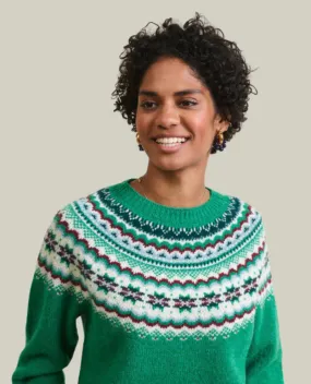 Lowie Caerphilly Fair Isle Green Knit