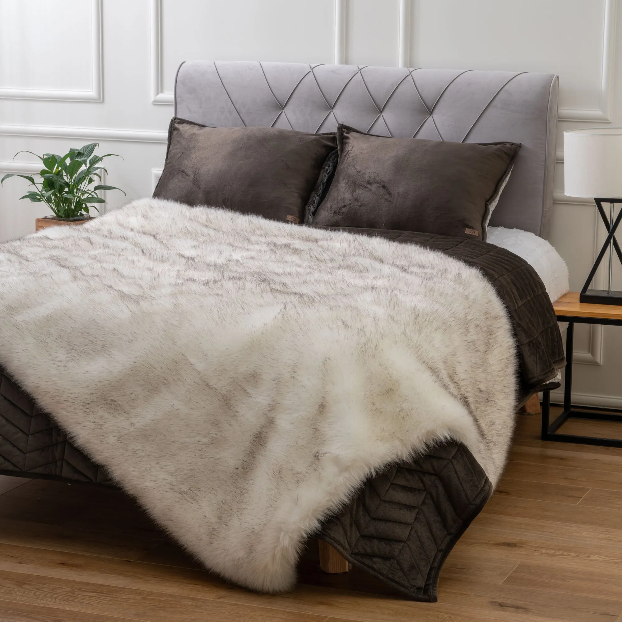 LUXURY FAUX FUR SOFA THROW BLANKET