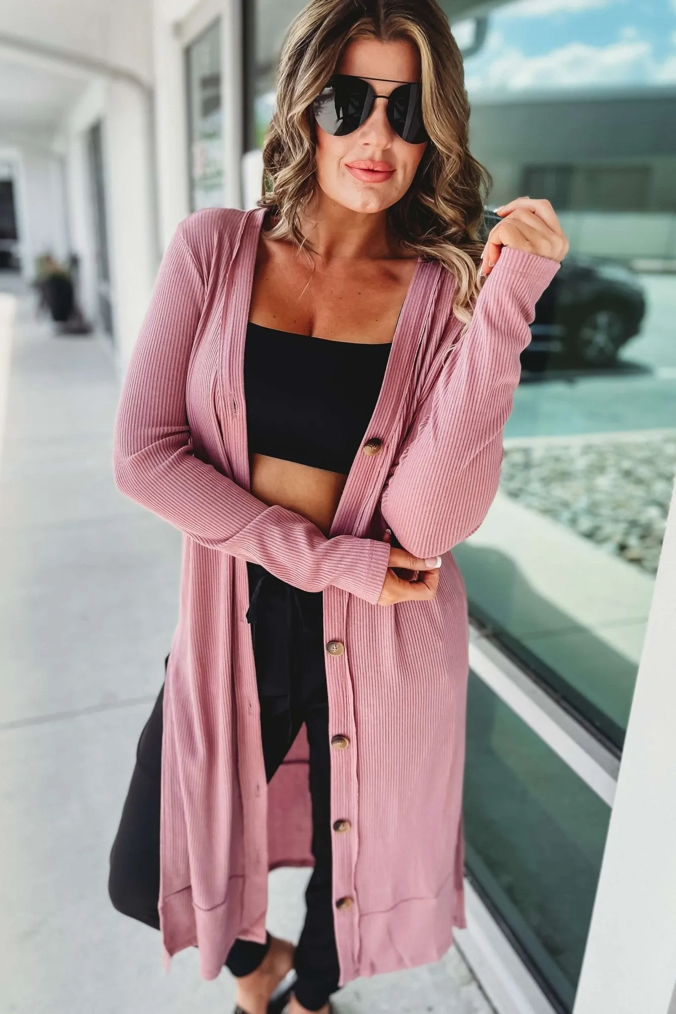 Made For You Ribbed Duster Cardigan