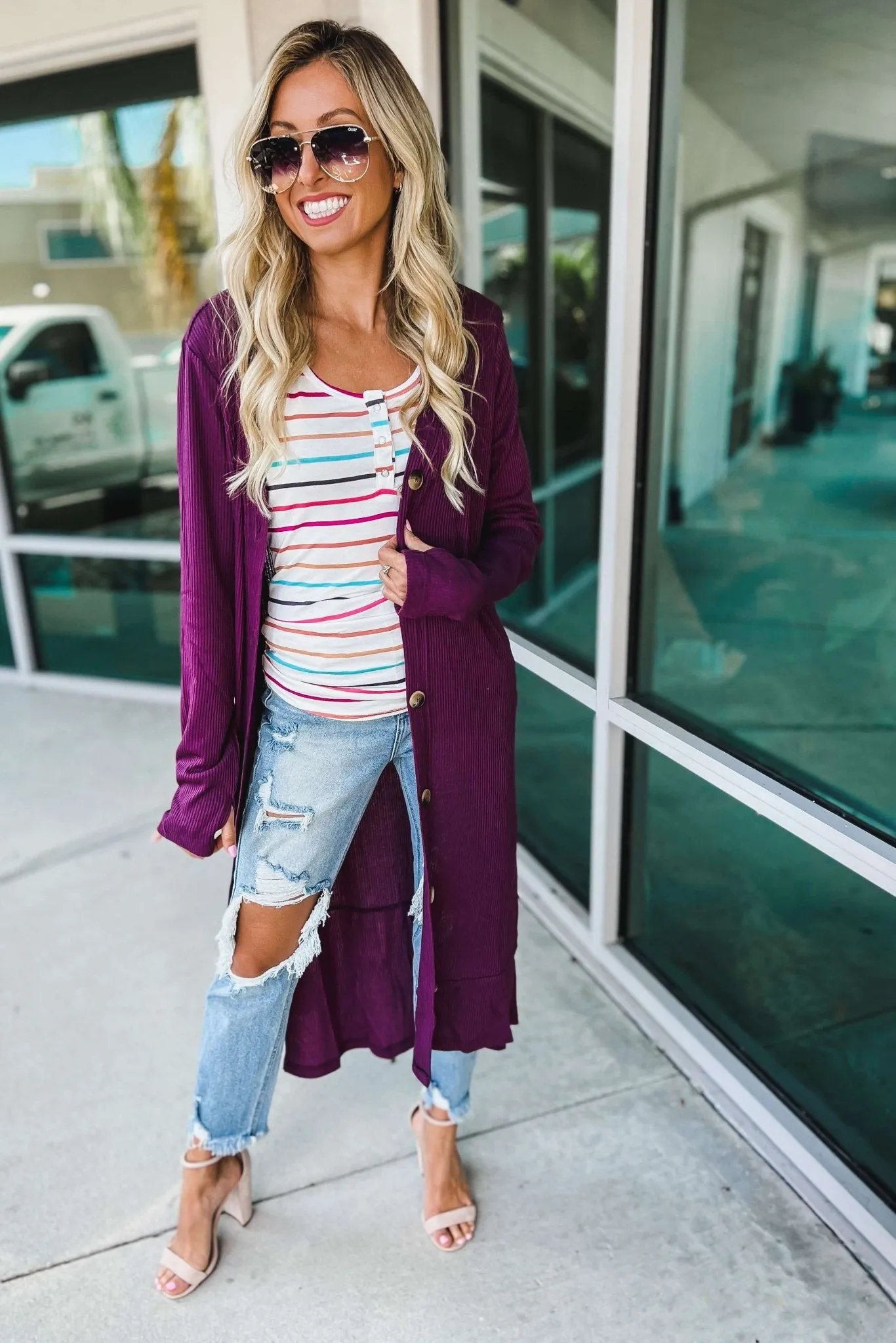 Made For You Ribbed Duster Cardigan
