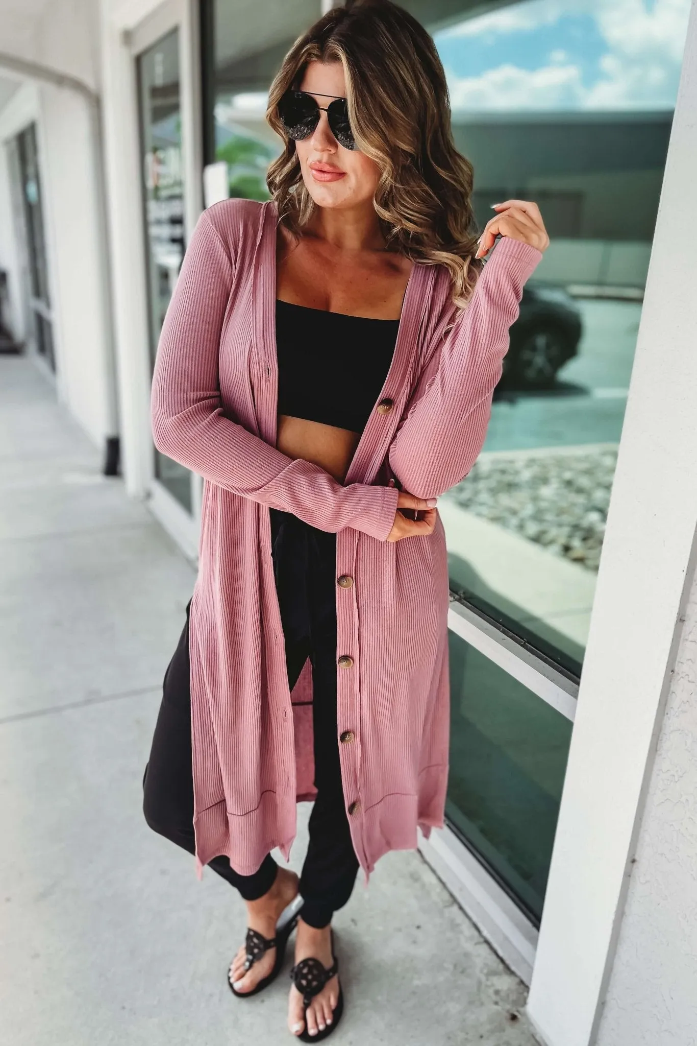 Made For You Ribbed Duster Cardigan