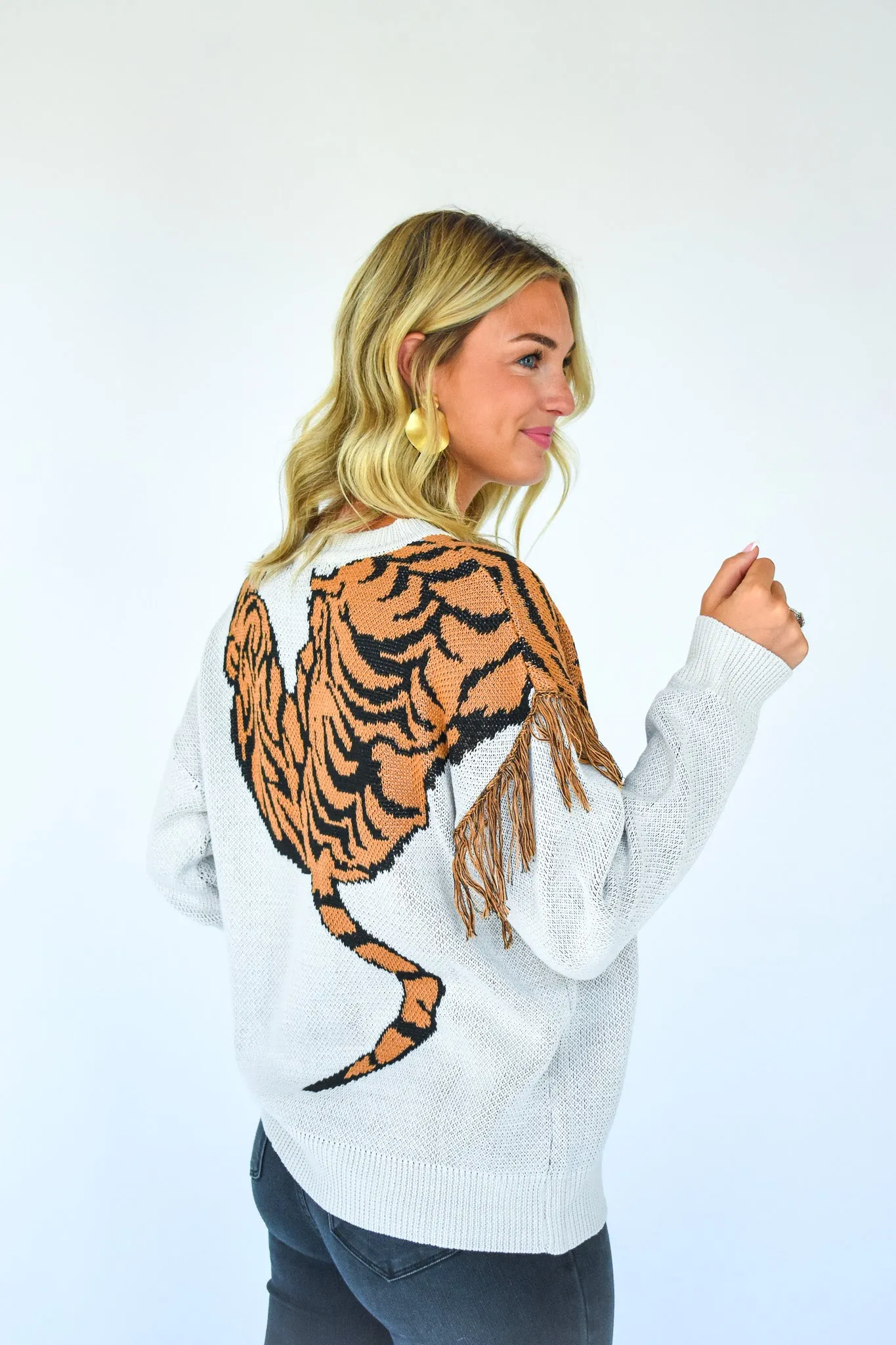 Make My Heart Roar Tiger Sweater