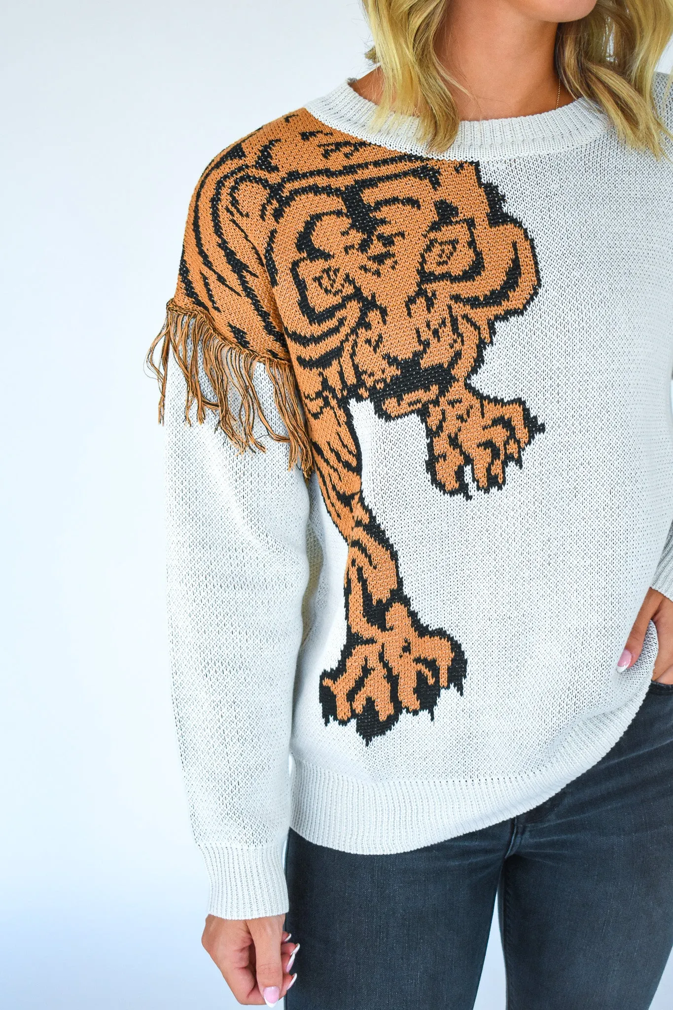 Make My Heart Roar Tiger Sweater