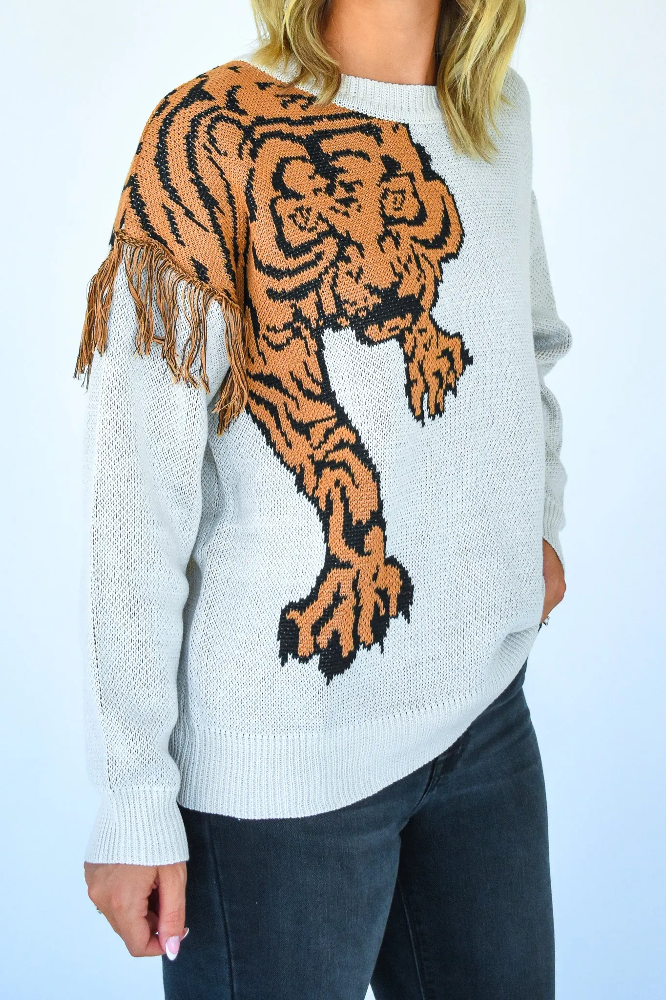Make My Heart Roar Tiger Sweater