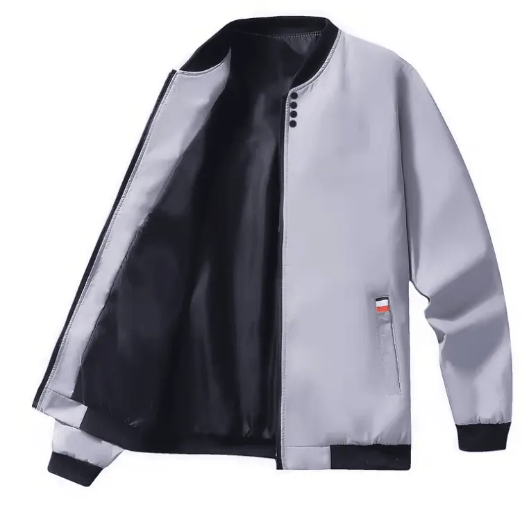 Men’s Autumn Jacket – Thin Long Sleeve Baseball Uniform Windproof Cycling Jacket | Casual Zipper Outerwear