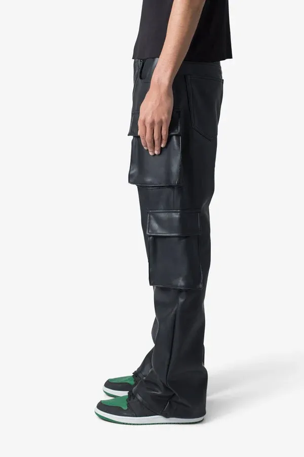 Men's Lambskin Leather Baggy Fit Utility Pants MP34