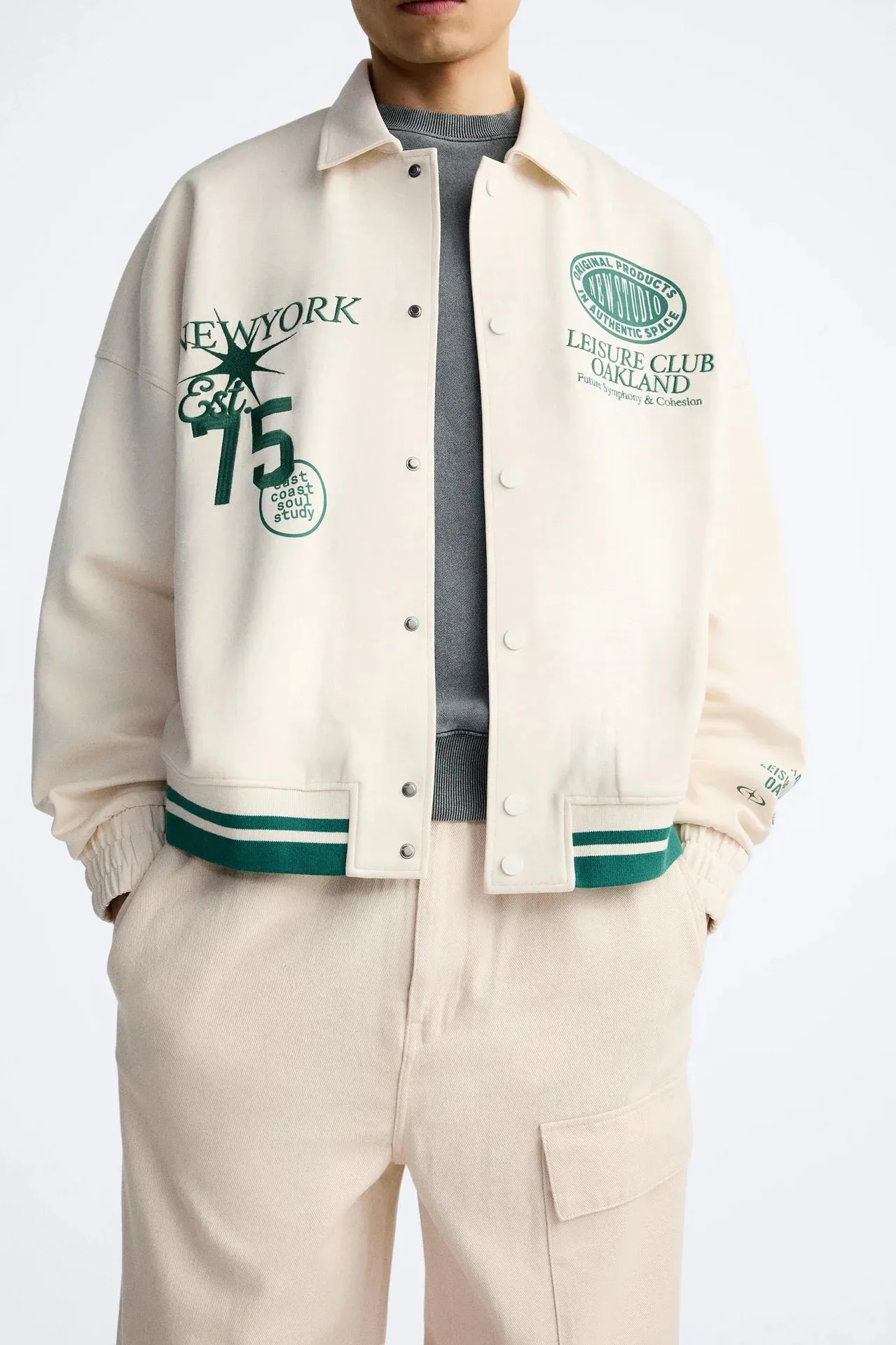 Men's Suede Baseball Uniform Jacket - Autumn American Pilot Style