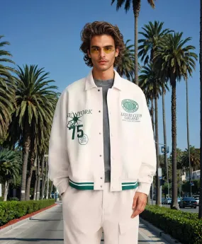 Men's Suede Baseball Uniform Jacket - Autumn American Pilot Style