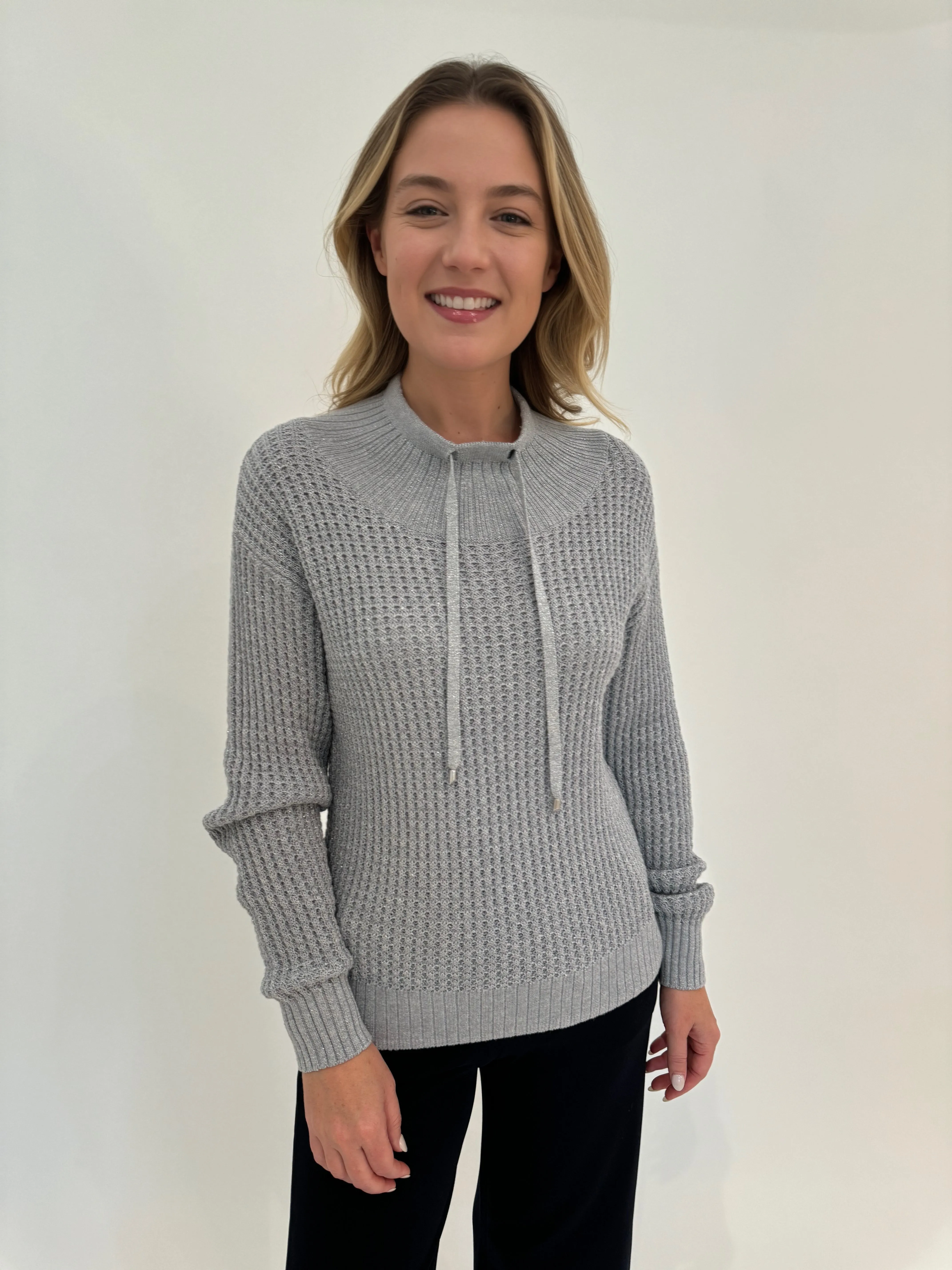 Molly Lurex Thermal Sweater - Slate