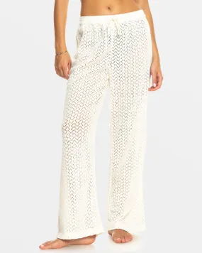 Mood Moving Crochet Beachy Pants - Egret