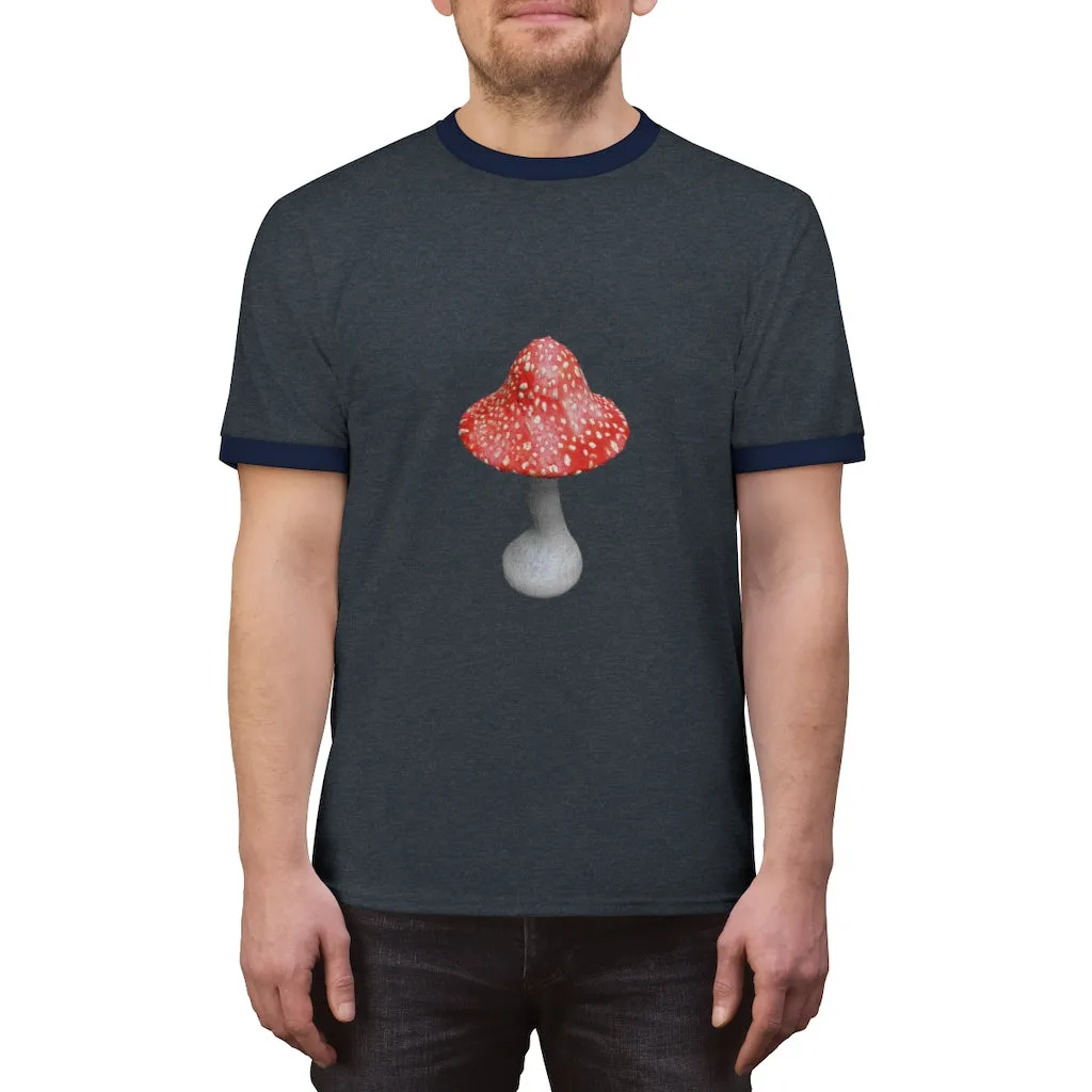 Mushroom Unisex Ringer Tee