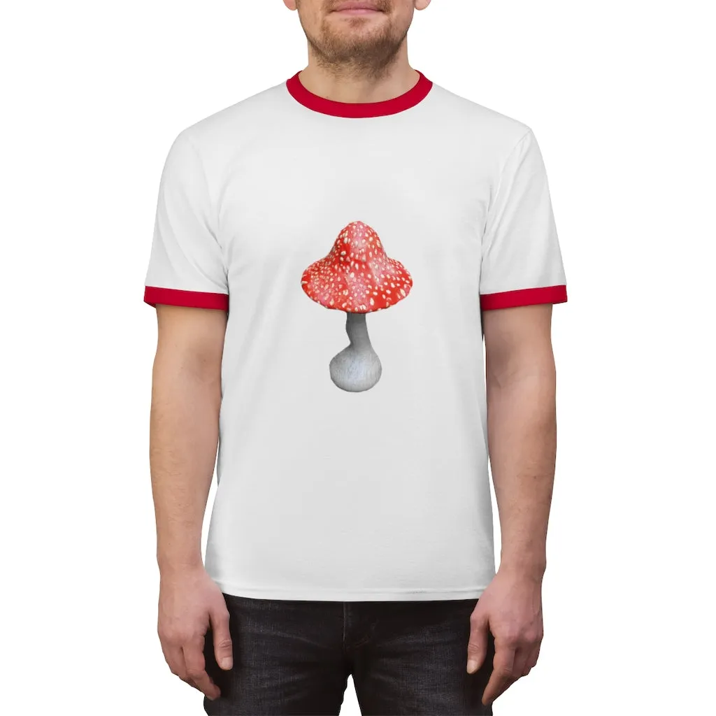 Mushroom Unisex Ringer Tee