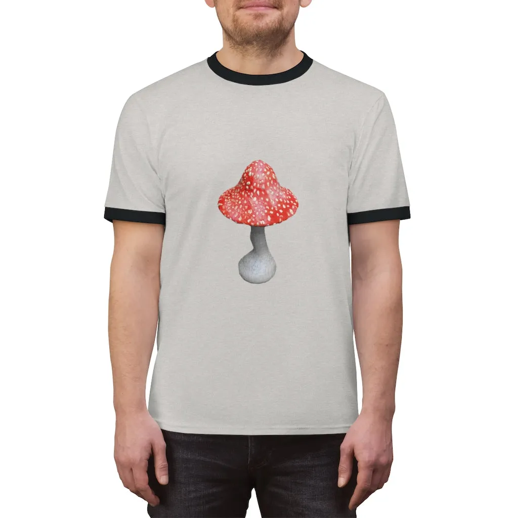 Mushroom Unisex Ringer Tee