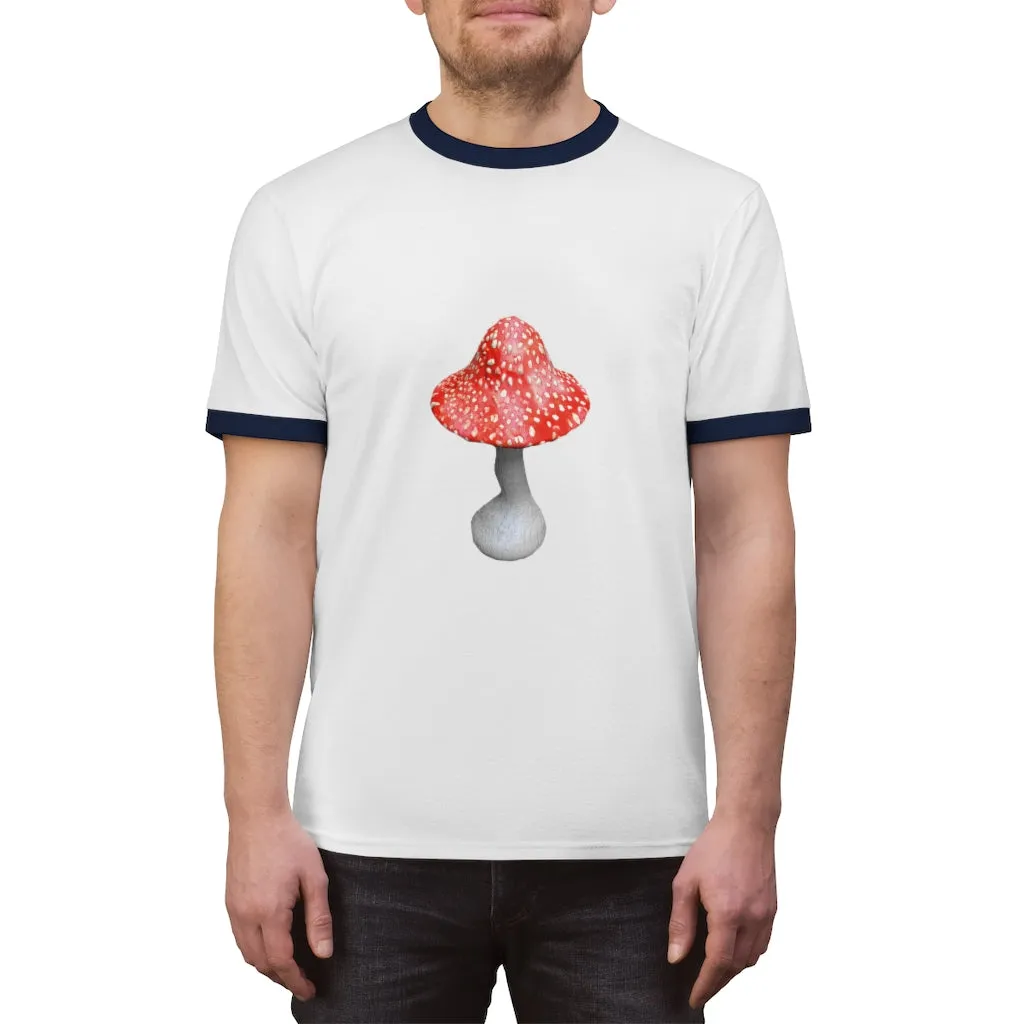 Mushroom Unisex Ringer Tee