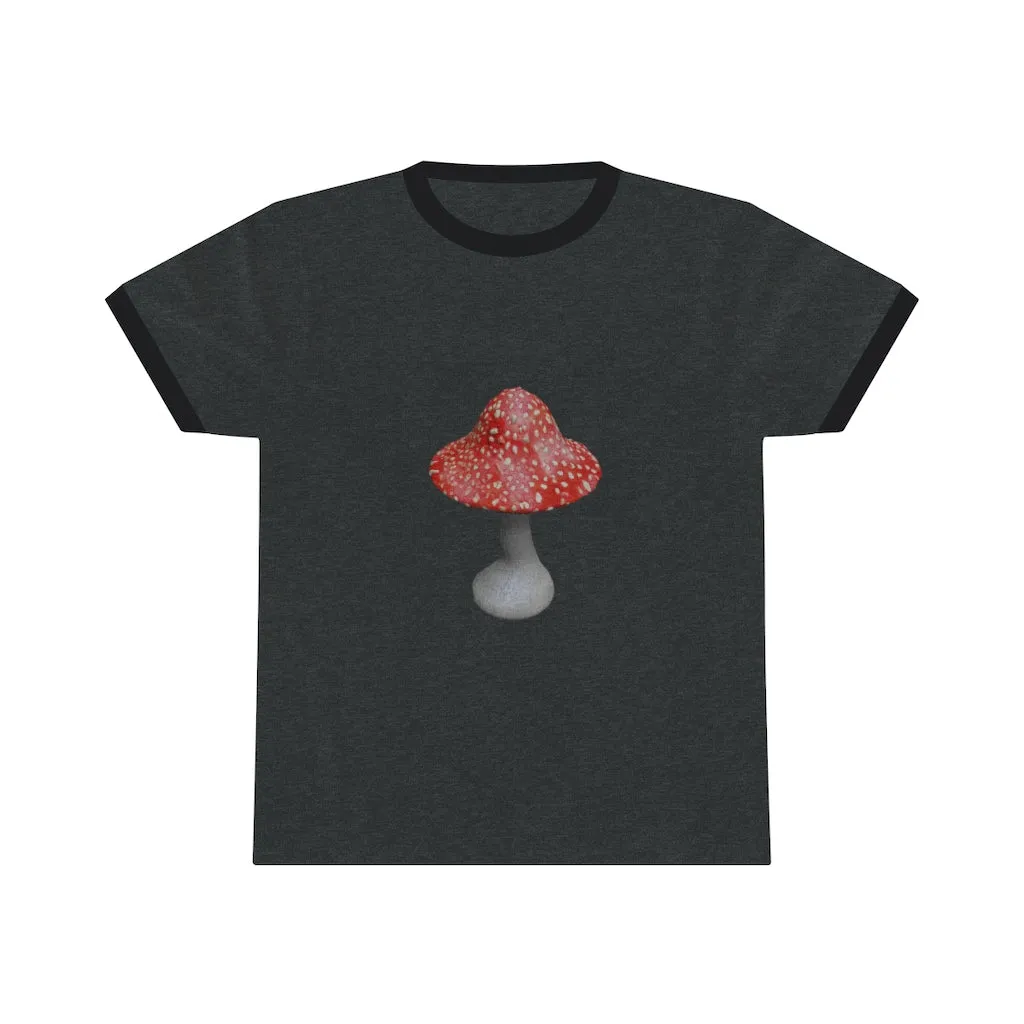 Mushroom Unisex Ringer Tee