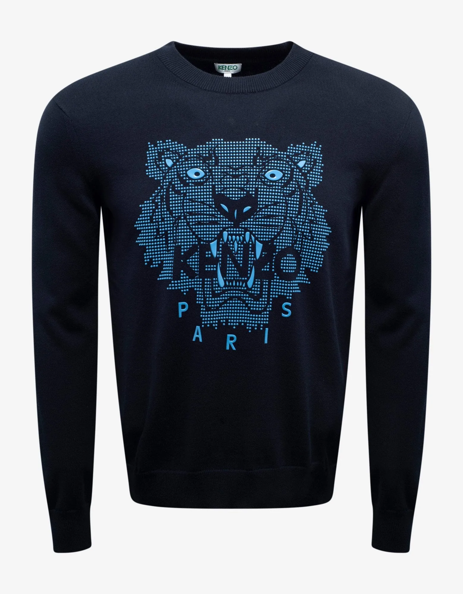 Navy Blue Rubber Tiger Head Sweater