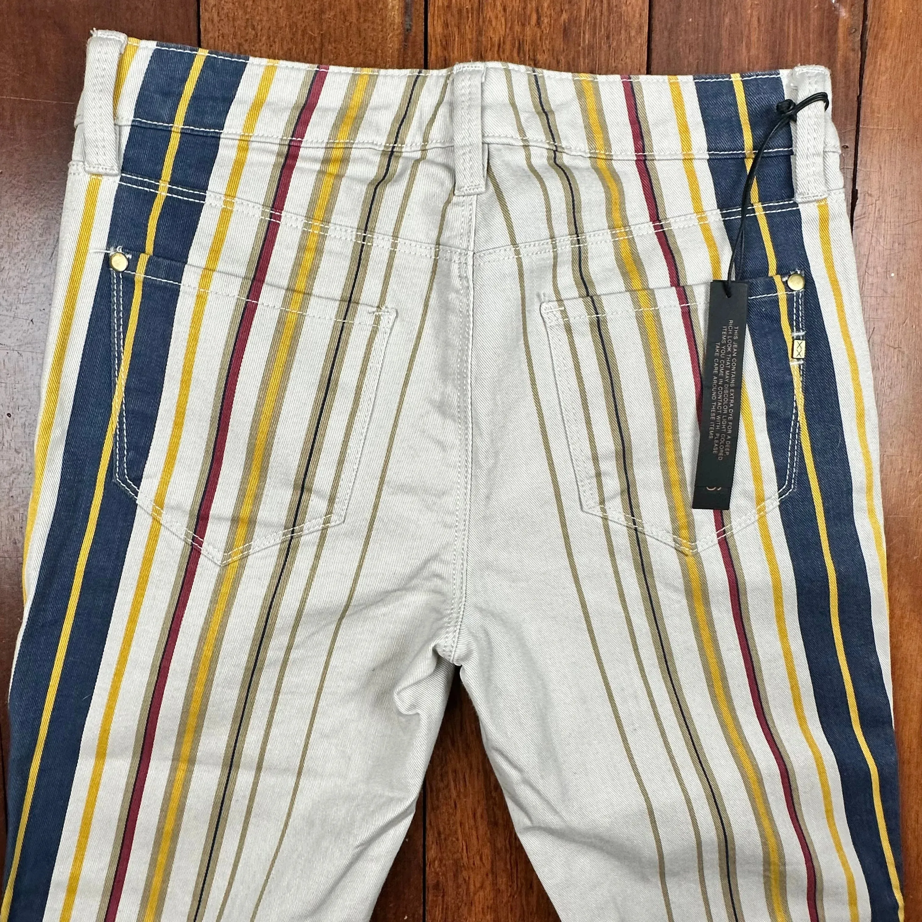NWT - Genetic Denim USA Made 'The Shya' Striped Jeans - Size 26