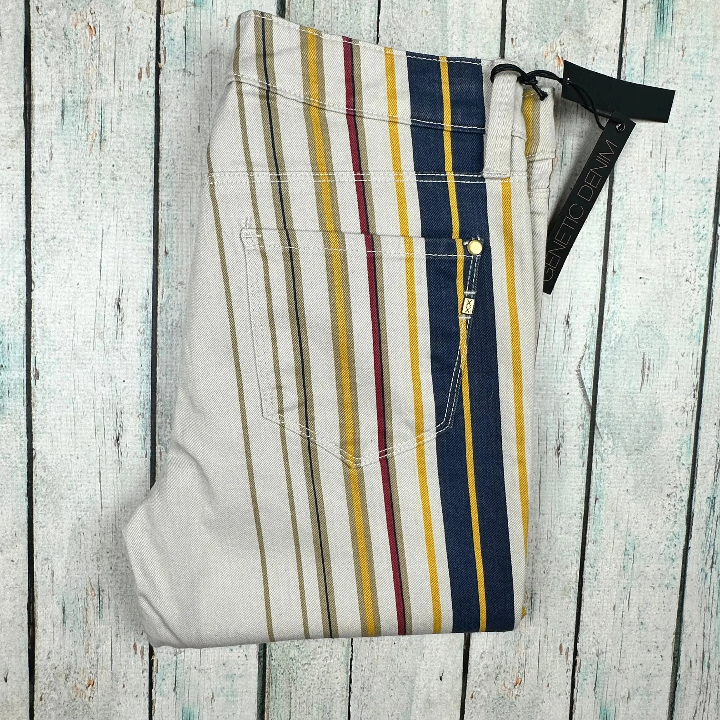 NWT - Genetic Denim USA Made 'The Shya' Striped Jeans - Size 26