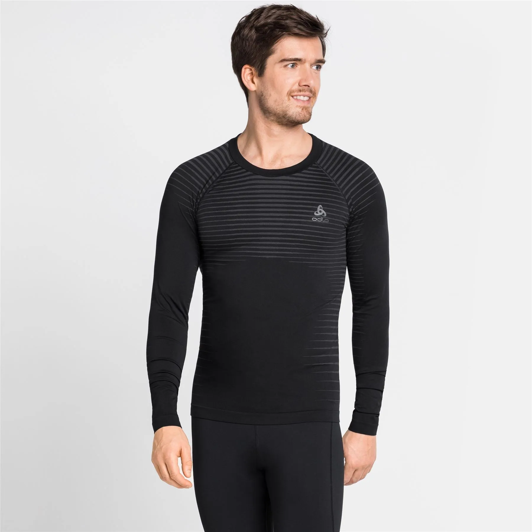 Odlo Performance Light Men's Running Top - Crew Neck Long Sleeve