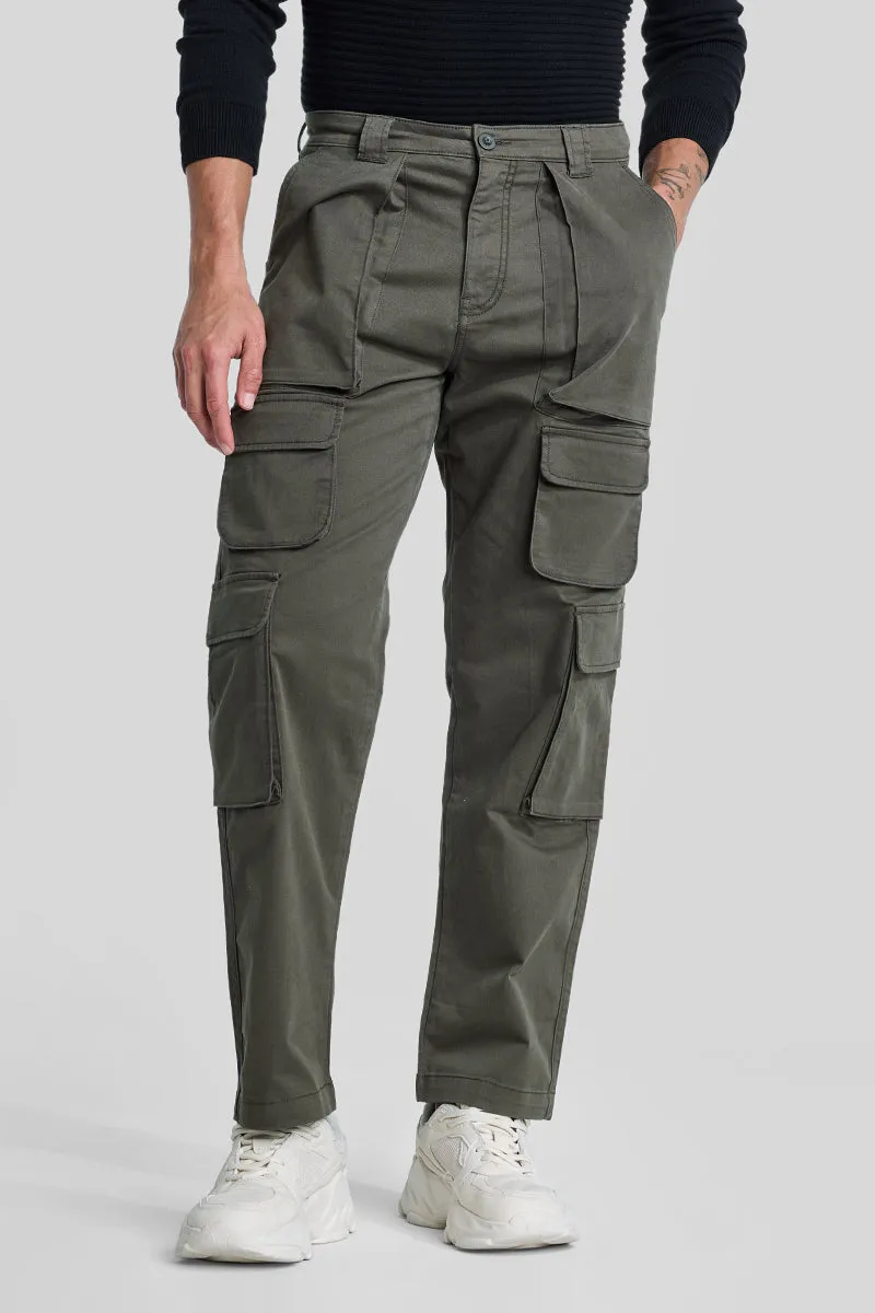 Olive Relaxed Fit Cargo Pants
