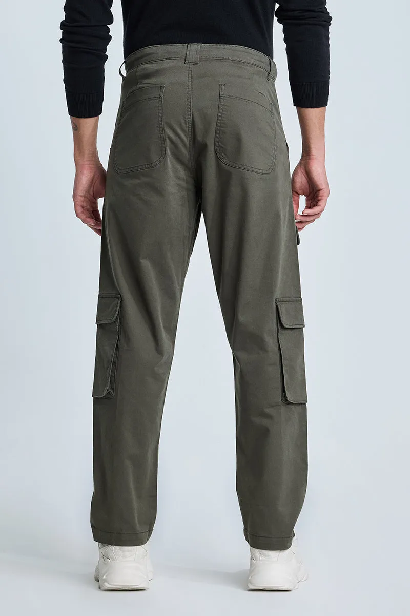 Olive Relaxed Fit Cargo Pants