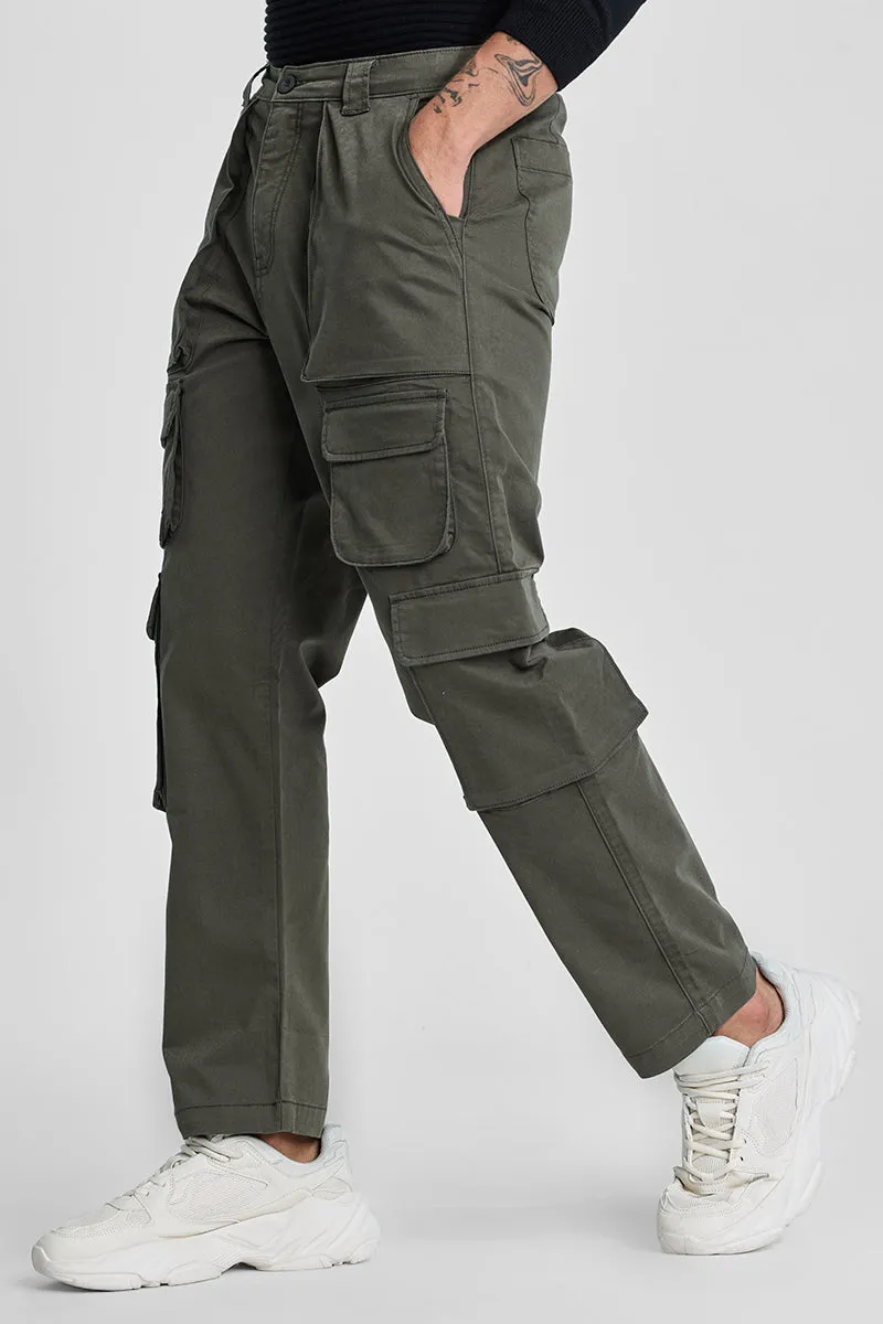 Olive Relaxed Fit Cargo Pants