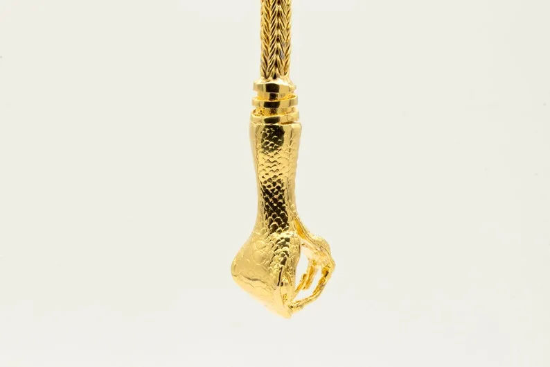 OUROBOROS Snake Lariat Unisex Necklace In Gold
