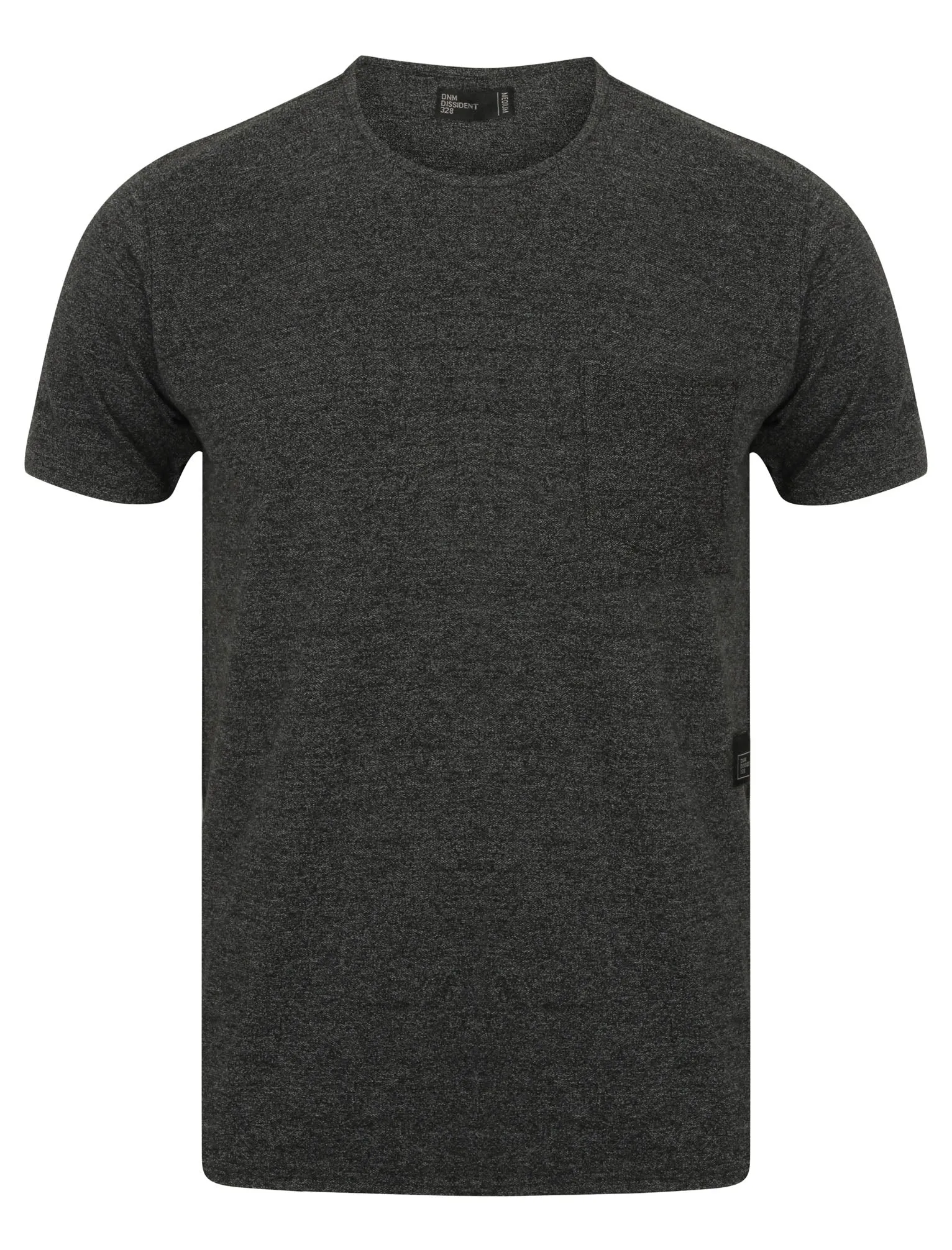 Pablo Crew Neck T-Shirt with Micro Pique Texture in Jet Black - Dissident