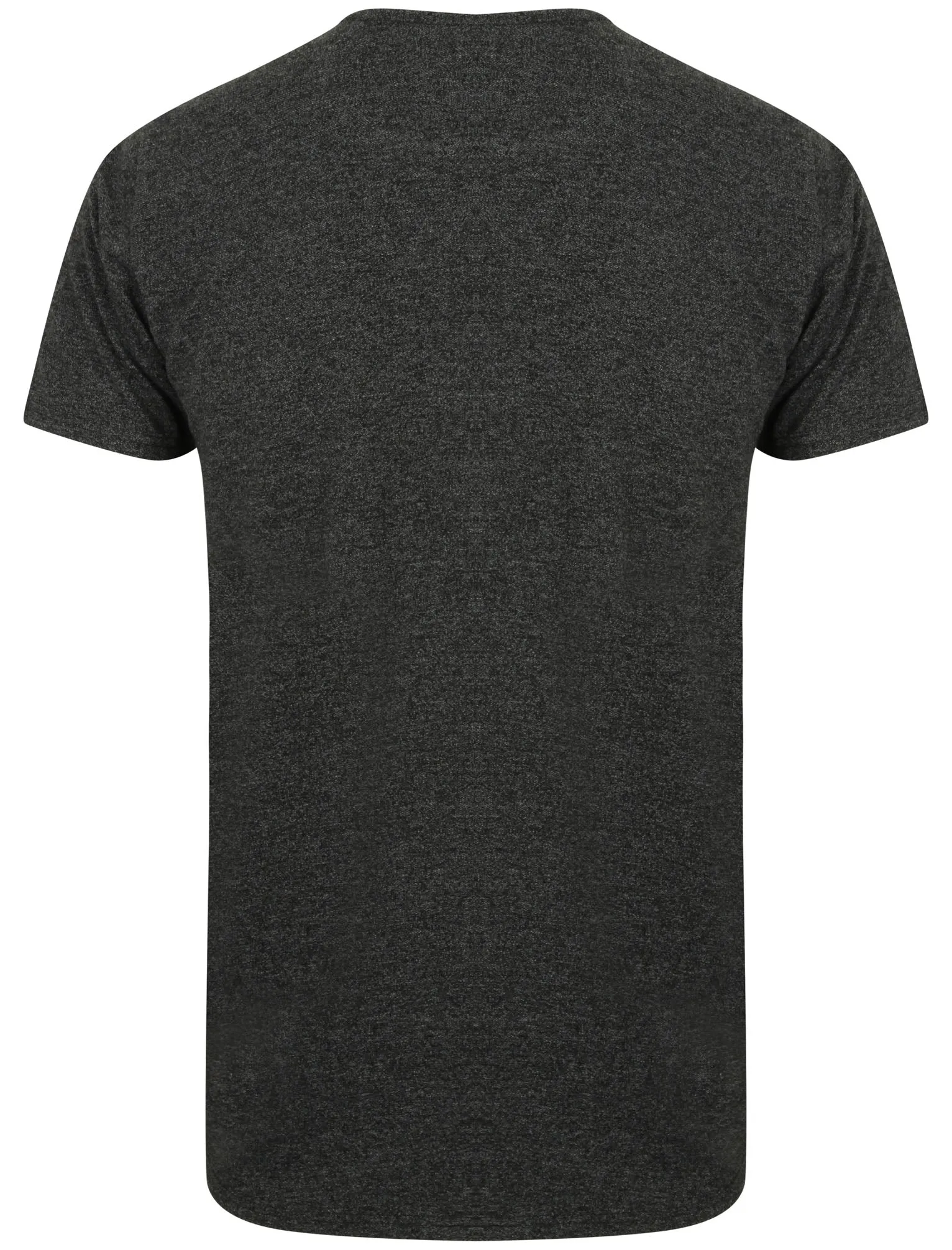 Pablo Crew Neck T-Shirt with Micro Pique Texture in Jet Black - Dissident