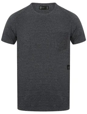 Pablo Crew Neck T-Shirt with Micro Pique Texture in Sapphire - Dissident