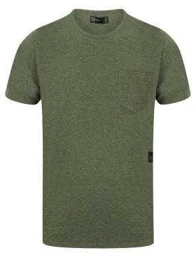 Pablo Crew Neck T-Shirt with Micro Pique Texture in Thyme - Dissident