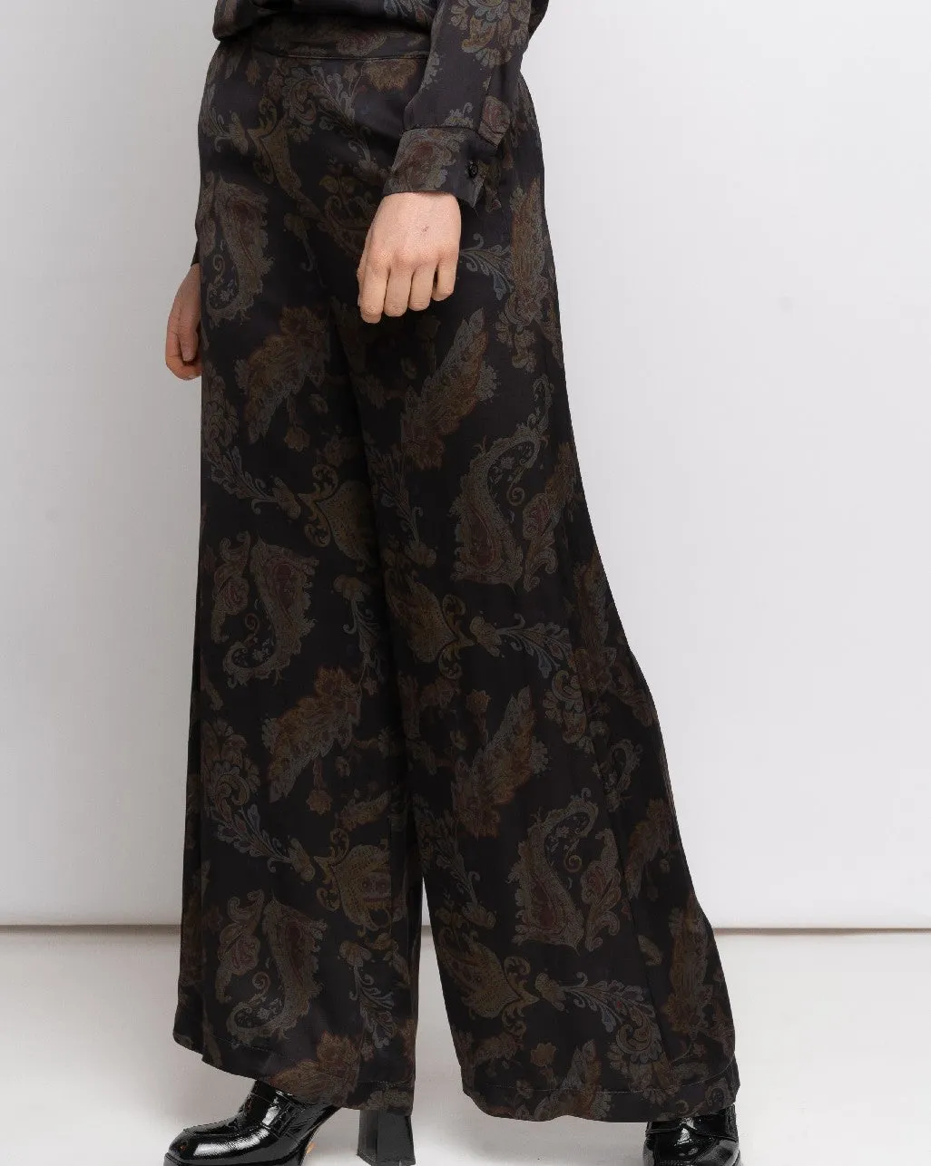 Paisley Elastic Palazzo Pant