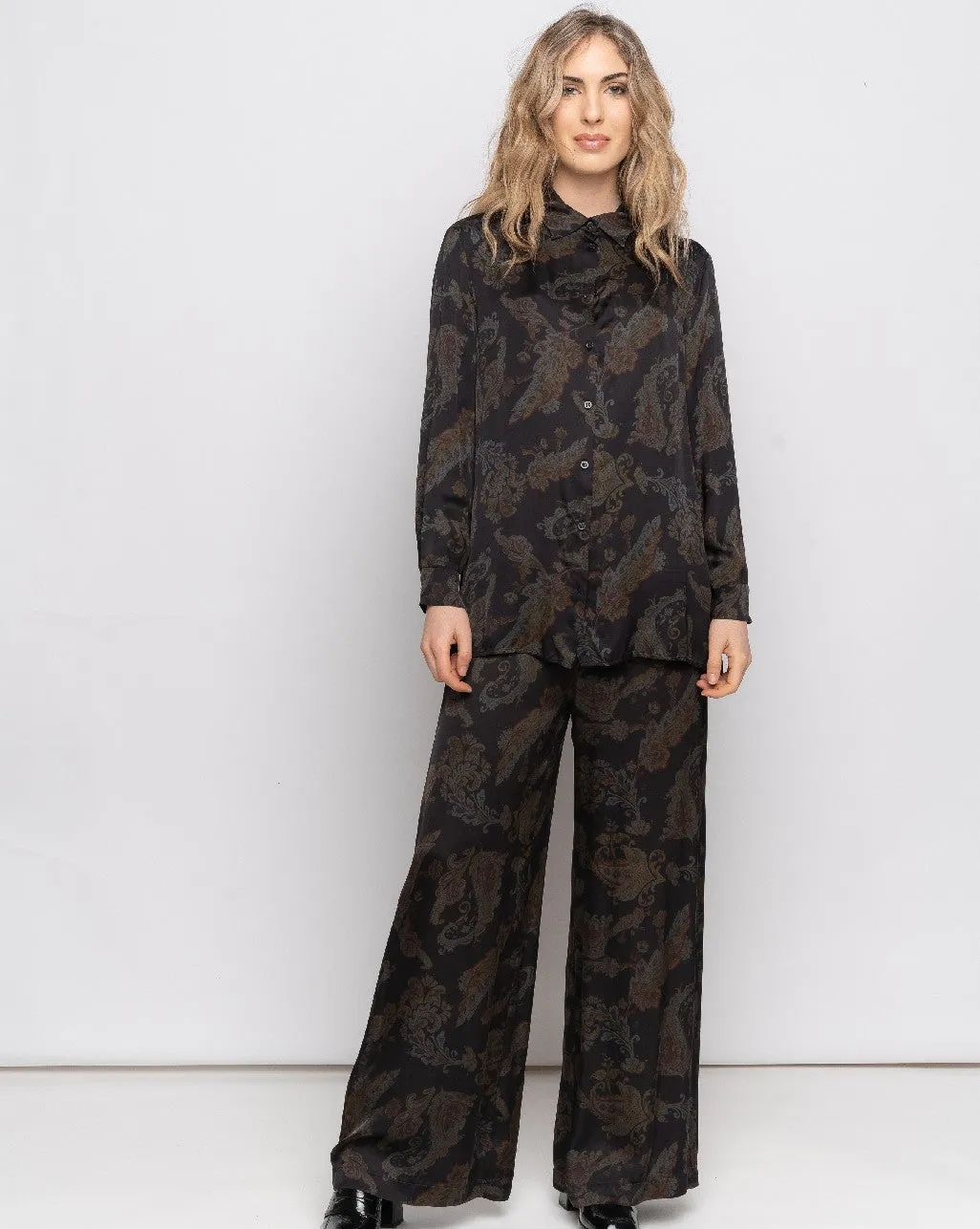 Paisley Elastic Palazzo Pant
