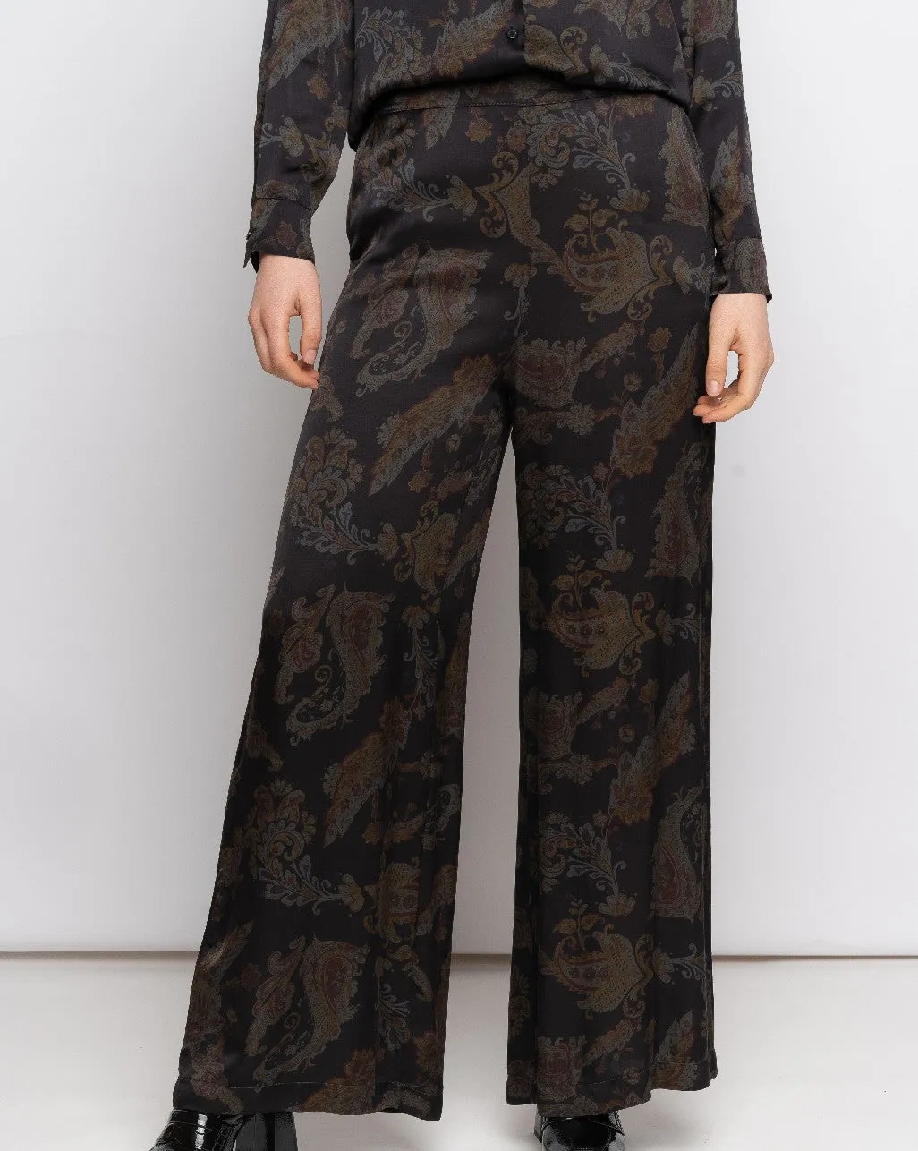 Paisley Elastic Palazzo Pant
