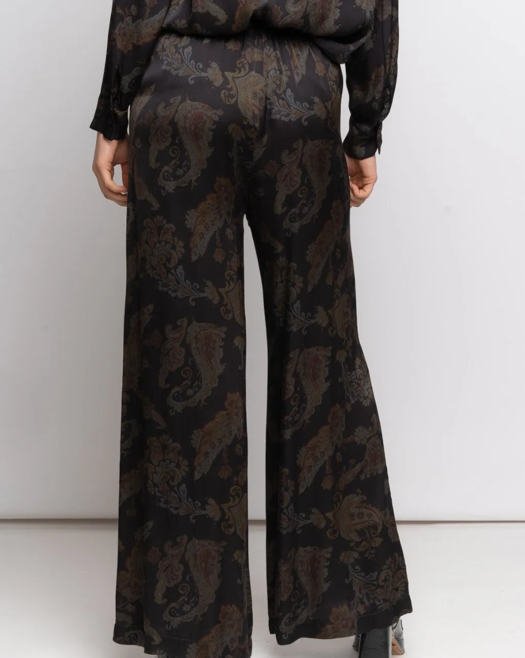 Paisley Elastic Palazzo Pant