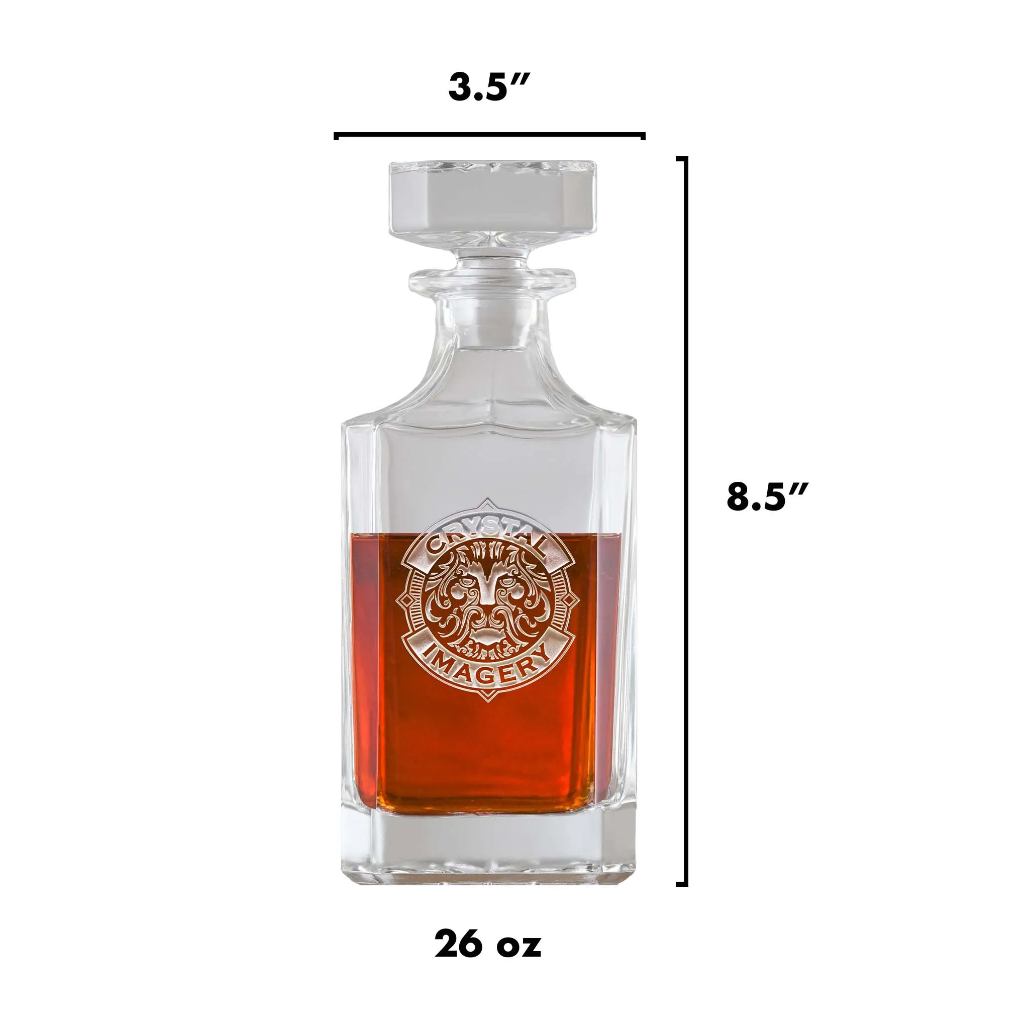 Personalized Square Whiskey Decanter