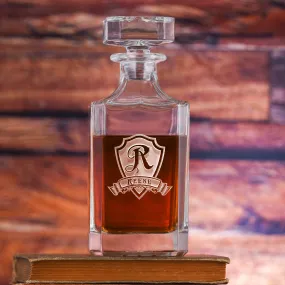 Personalized Square Whiskey Decanter