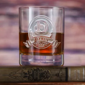 Personalized Stolzle Crystal Rocks DOF Glass