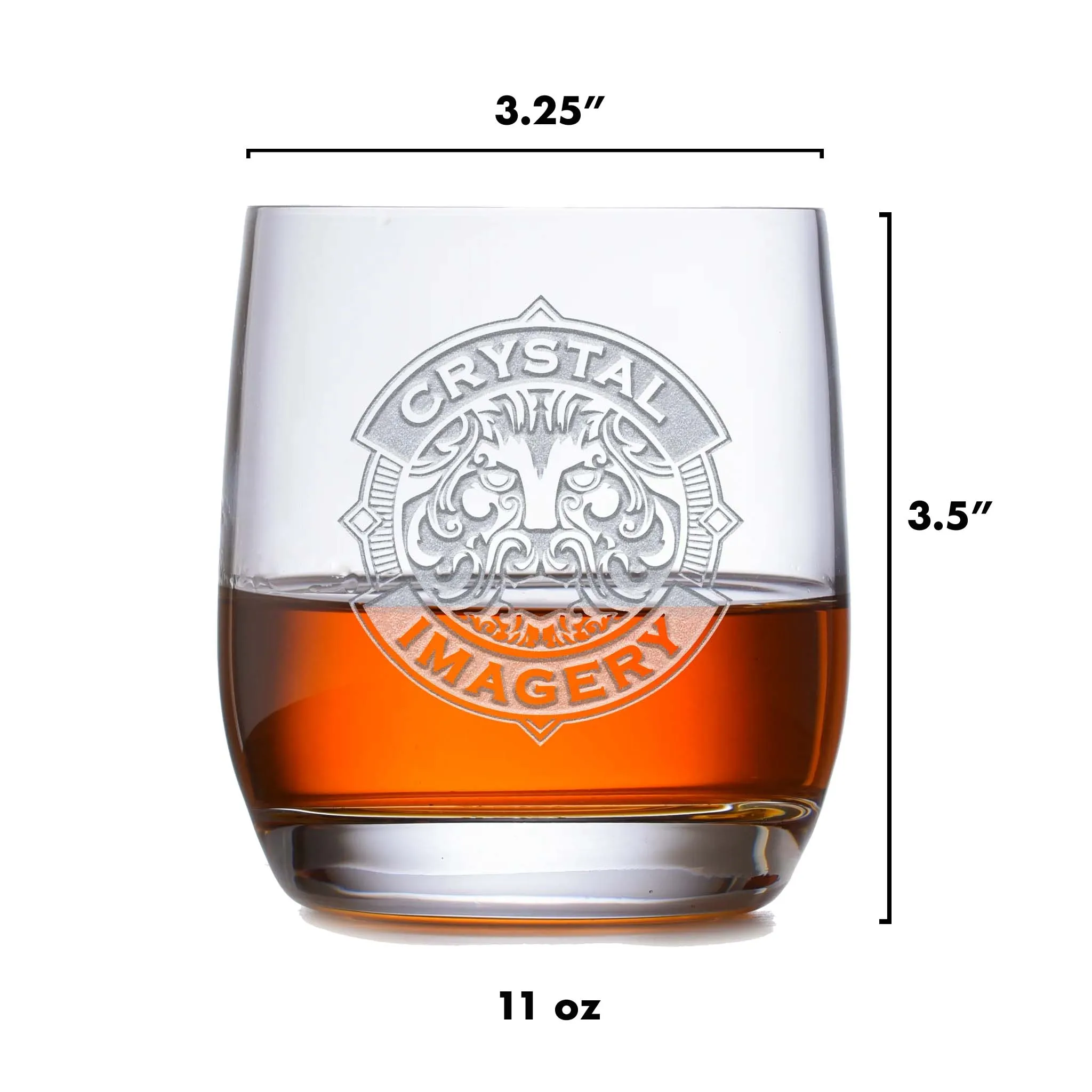 Personalized Stolzle Weinland Crystal Rocks Whiskey Glass
